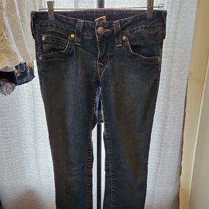 True Religion Women's Dark Wash Skinny Jeans